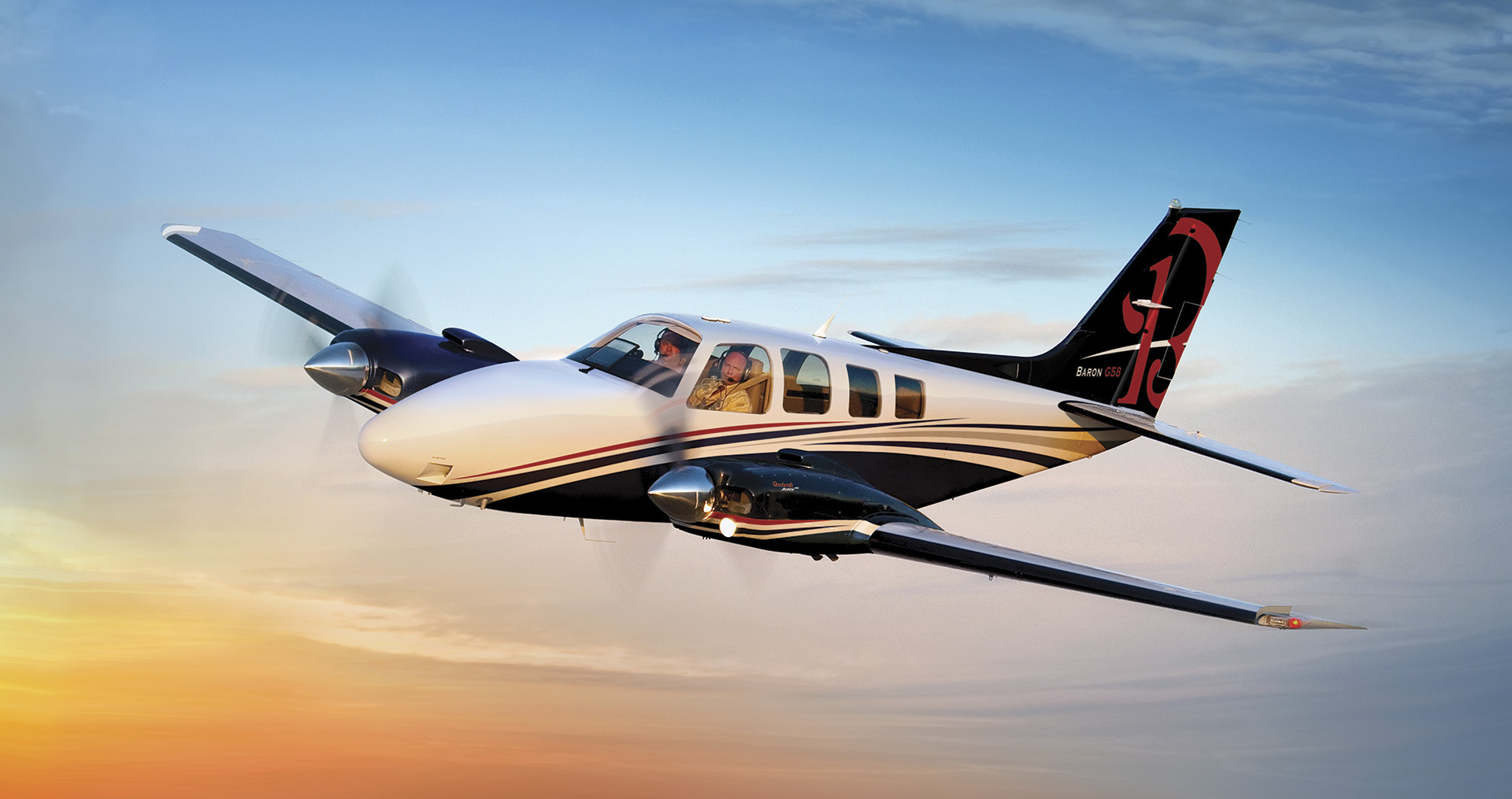 Beechcraft Baron G58 in flight